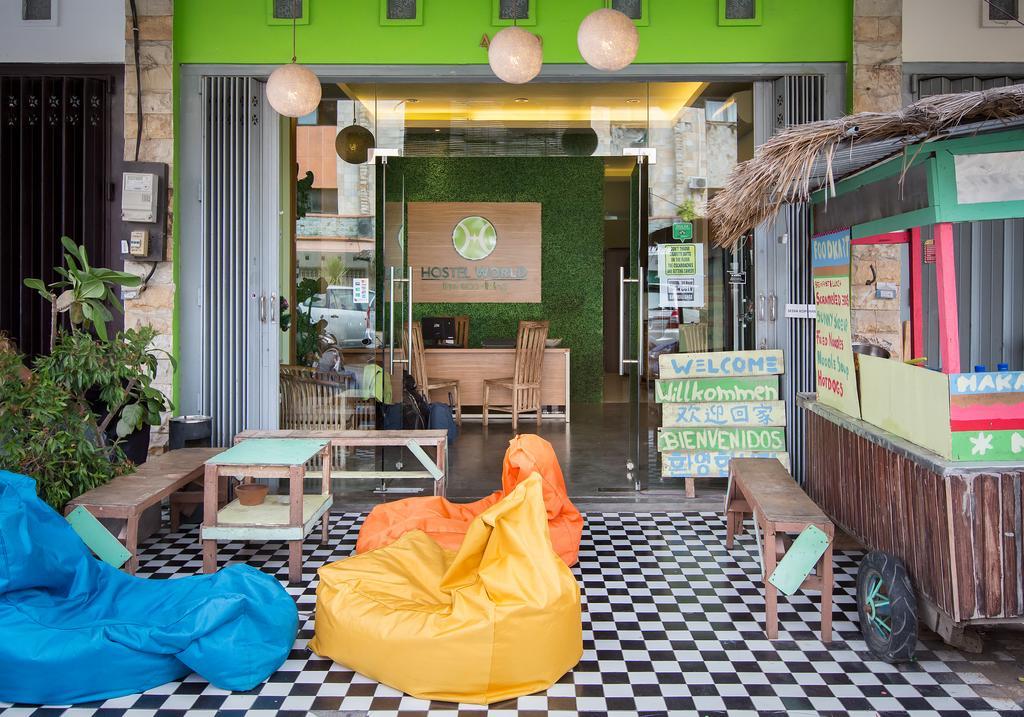 The Eco-Living Hostel Denpasar Exterior foto